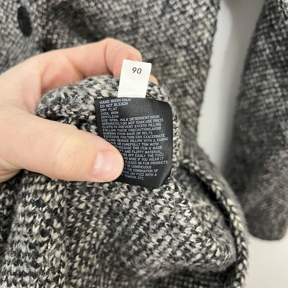 Uniqlo Womens Wool Blend Tweed Cardigan Longline Brown Gray Size XS - Picture 9 of 13